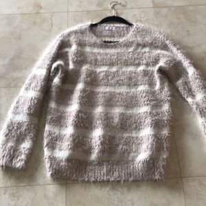 Calvin Klein sweater cream and beige stripes